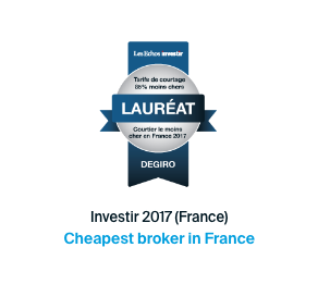 Awarded cheapest broker 2017 by Investir