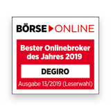 Award for best online broker 2019 by Handelsblatt