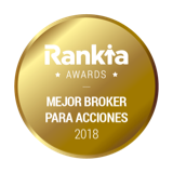 Awarded best stock broker 2018 by Rankia