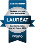 Awarded cheapest broker 2017 by Investir