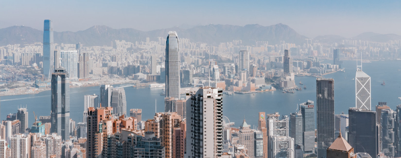 Skyline of Hong Kong City referring to the HKEX